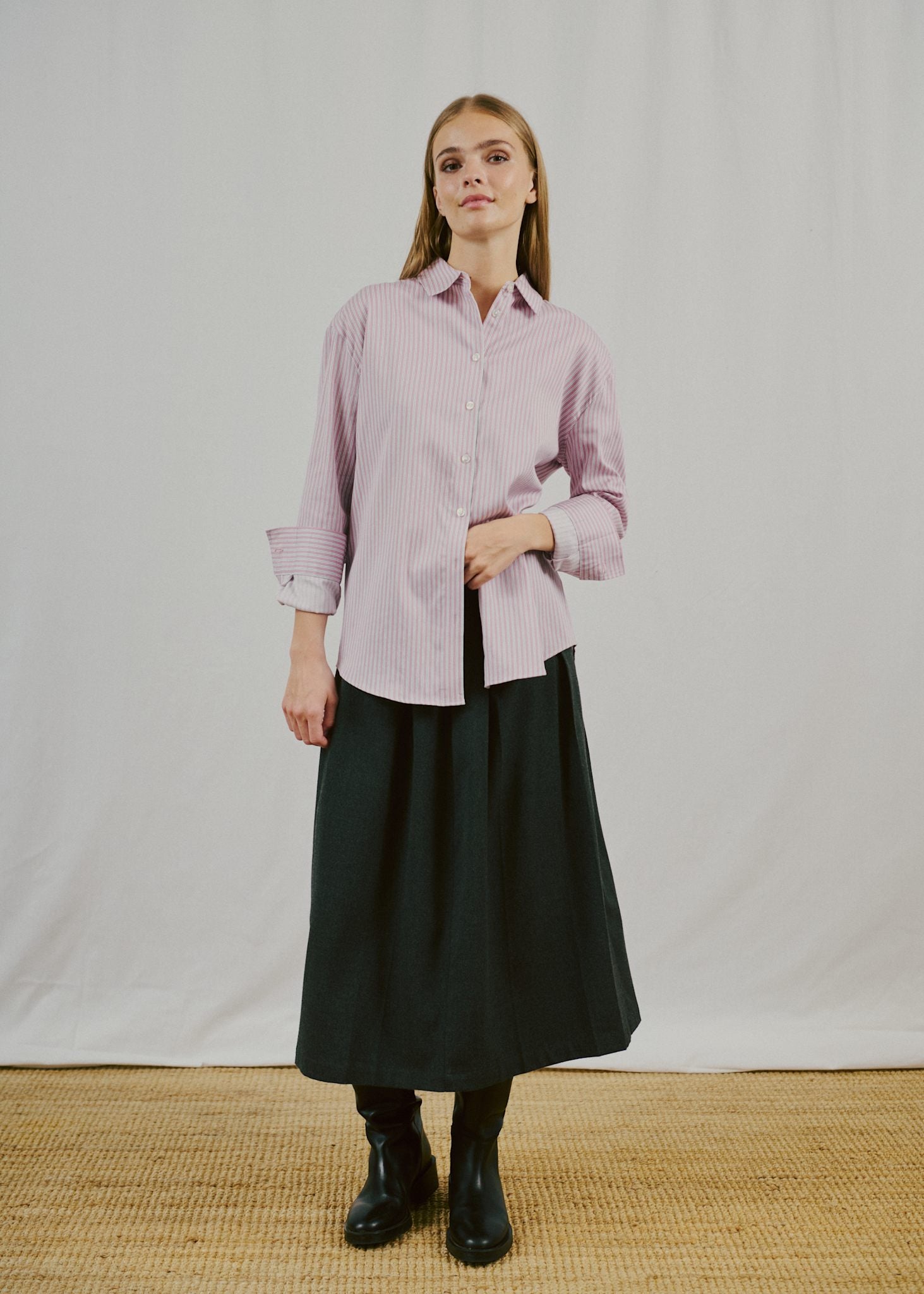BS Elsie Regular Fit Skjorte - Pink/White