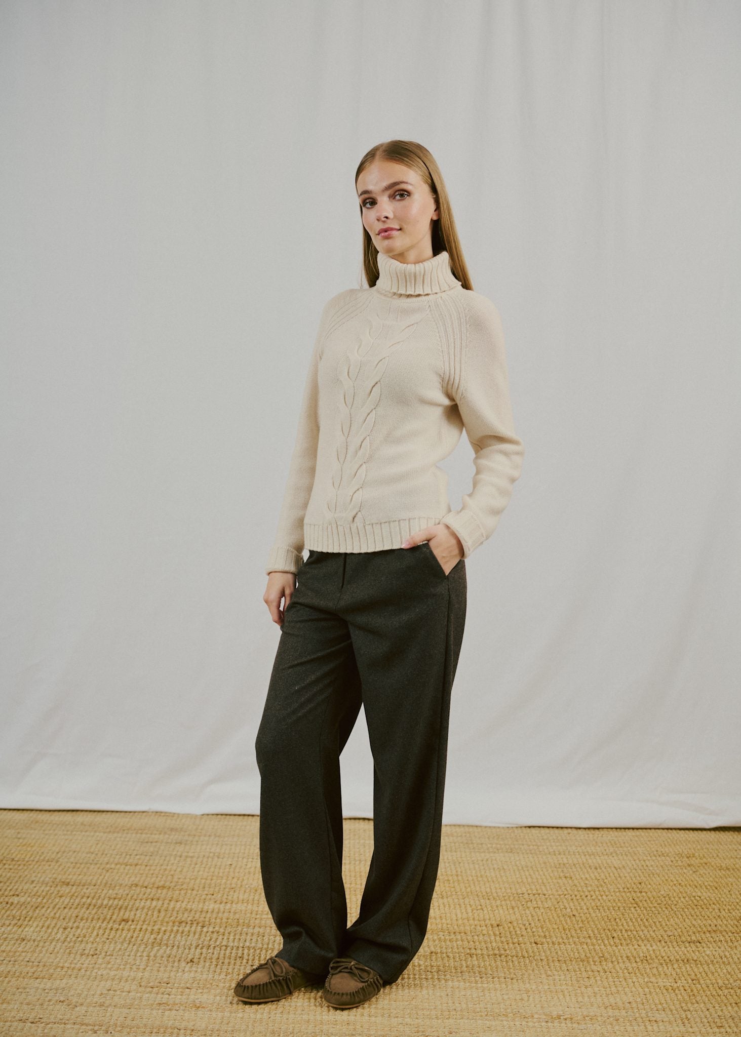 BS Juliana Regular Fit Strik - Ecru