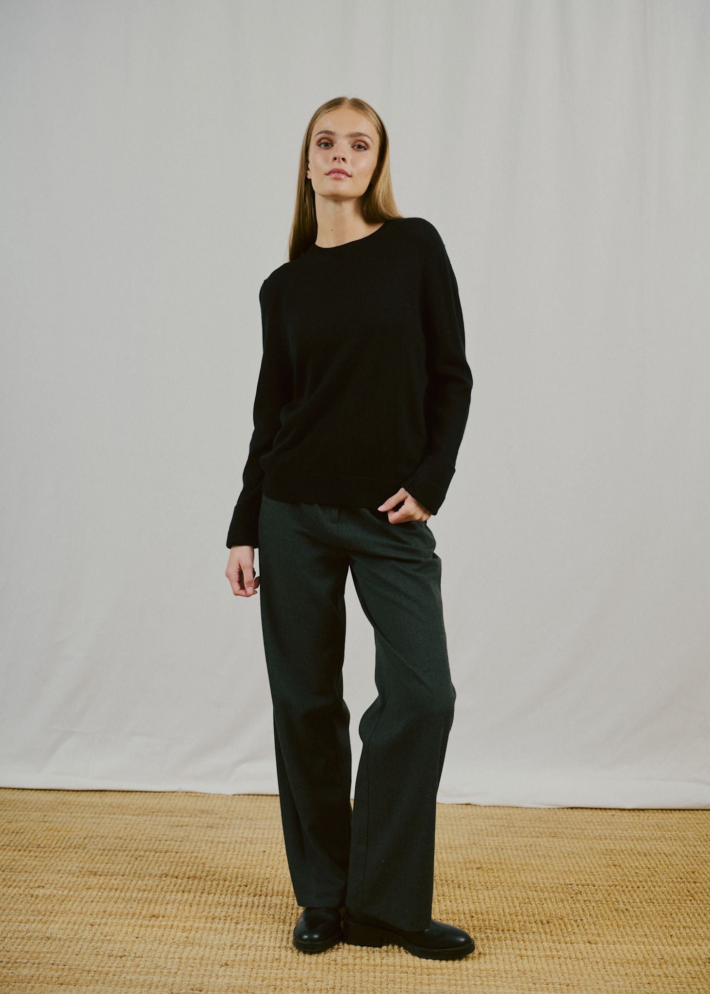 BS Brunhild Regular Fit Strik - Black