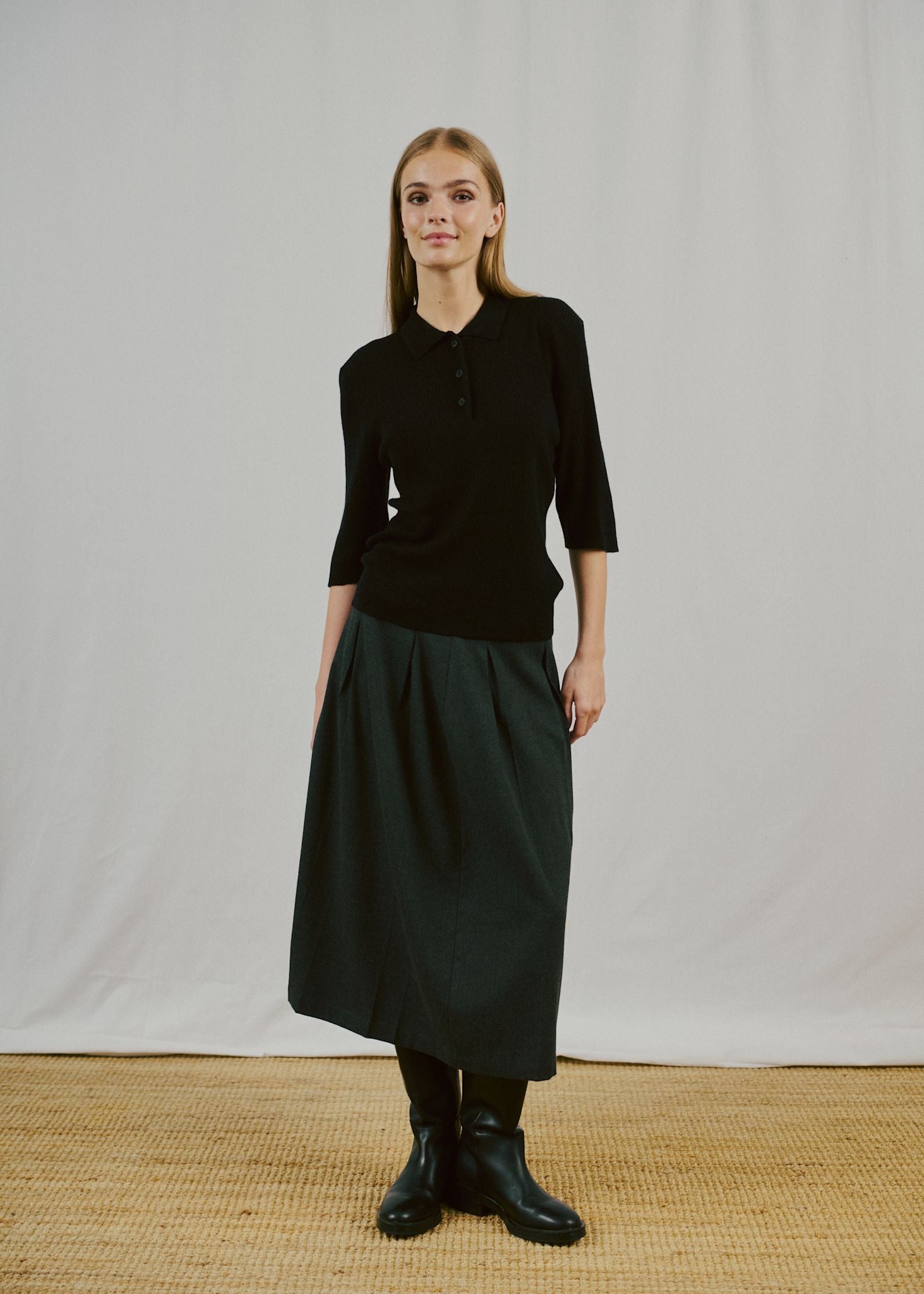 BS Agna Regular Fit Strik - Black