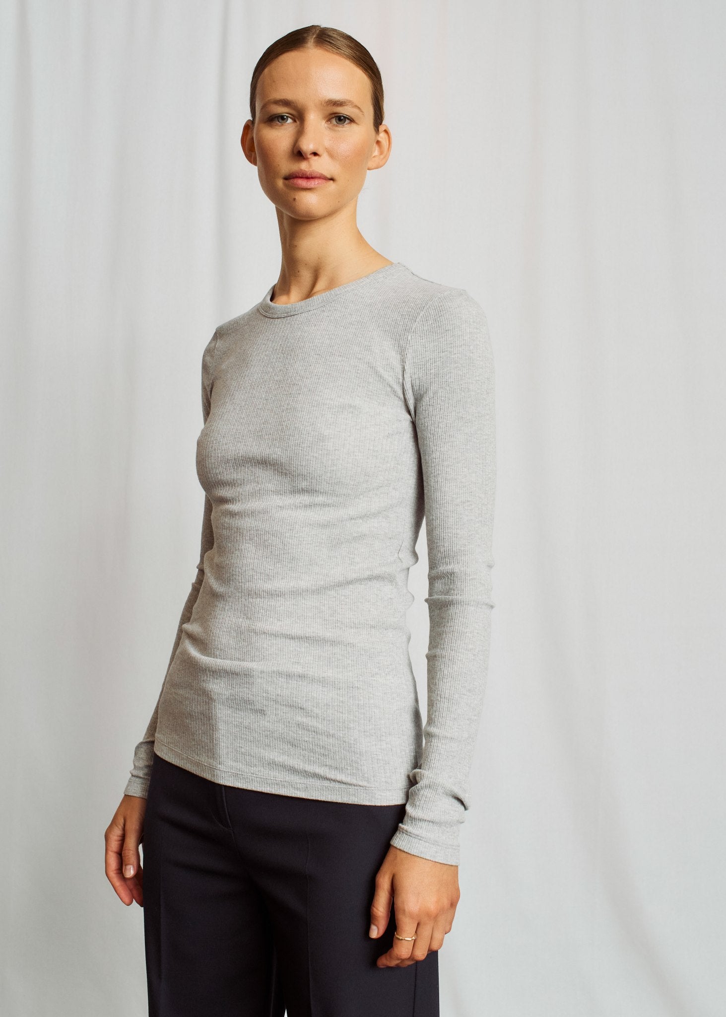 BS Academia Langærmet T-Shirt - Light Grey