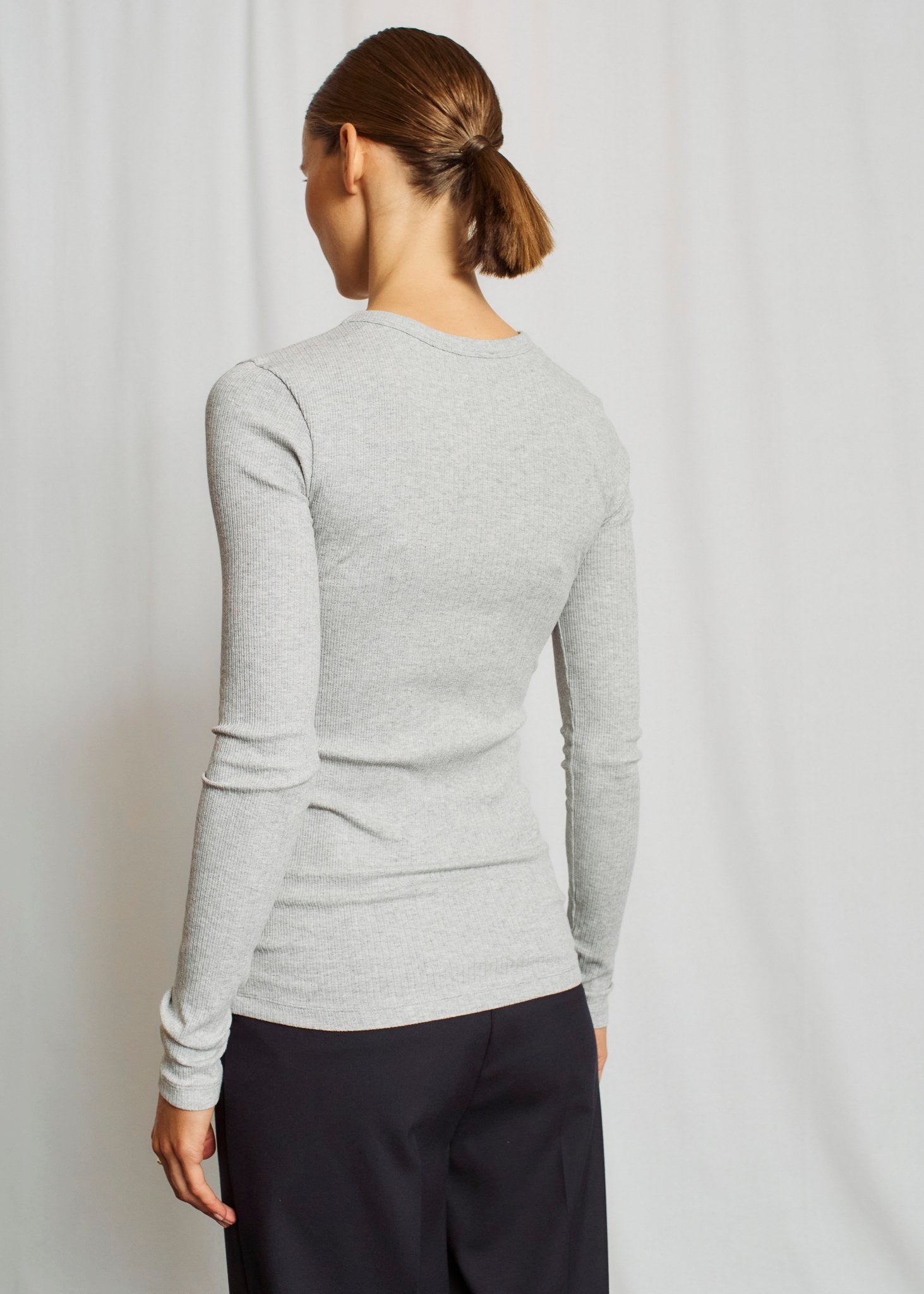 BS Academia Langærmet T-Shirt - Light Grey