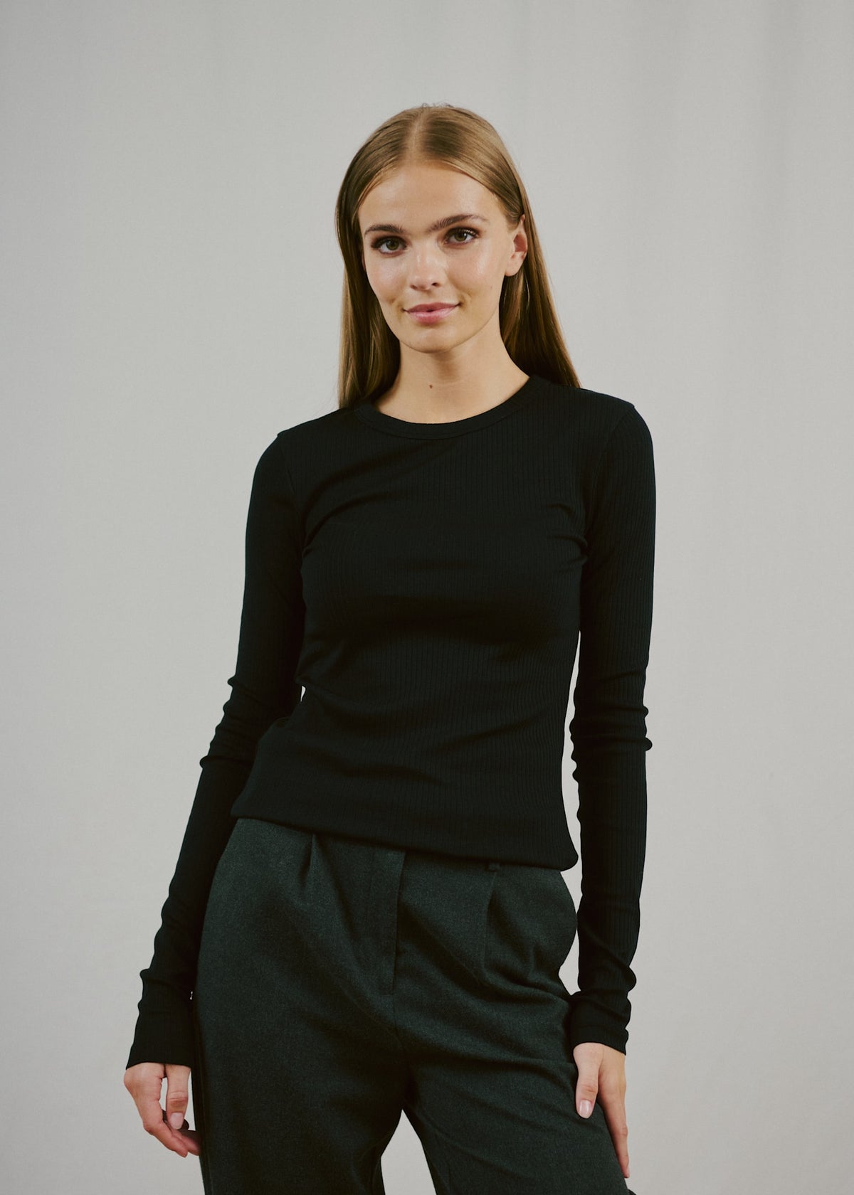 BS Margrethe Langærmet T-Shirt - Black