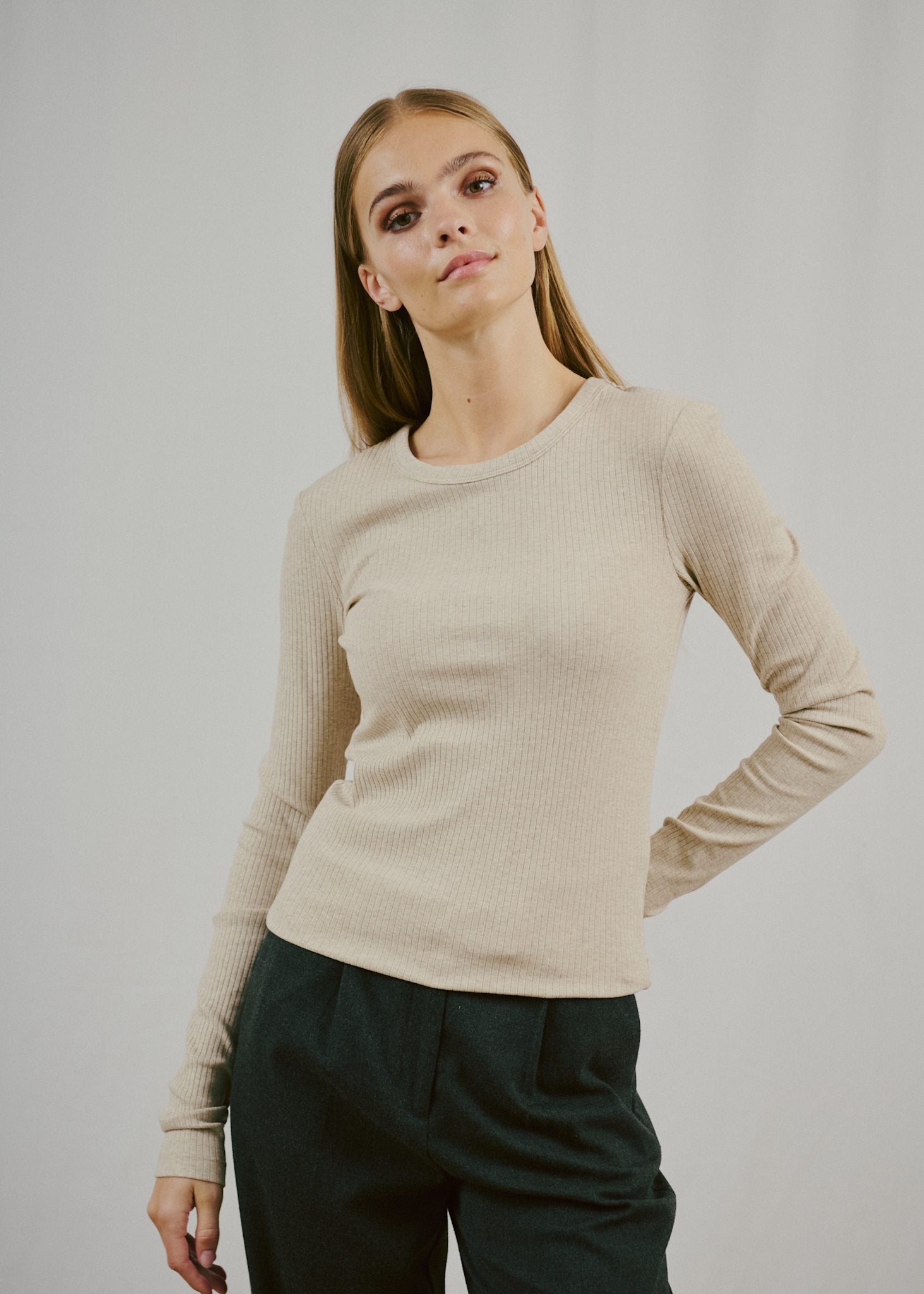 BS Margrethe Langærmet T-Shirt - Sand