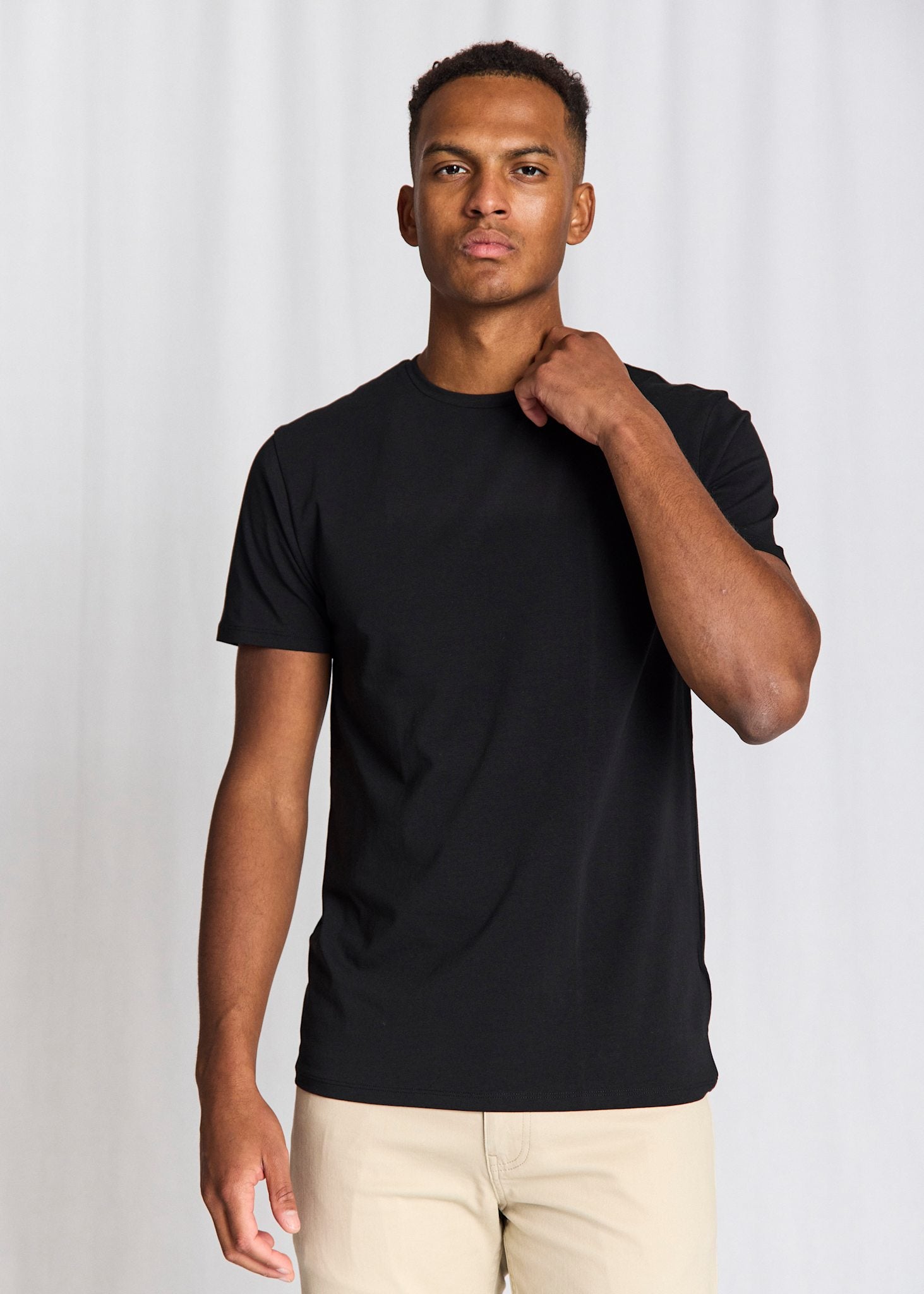 BS Antiqua Regular Fit T-Shirt - White. White. White. Black & Black