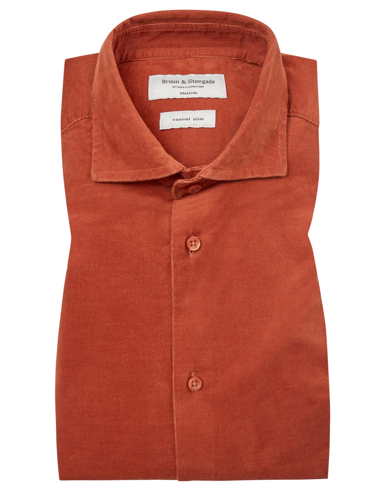 BS Assan Casual Slim Fit Skjorte - Orange