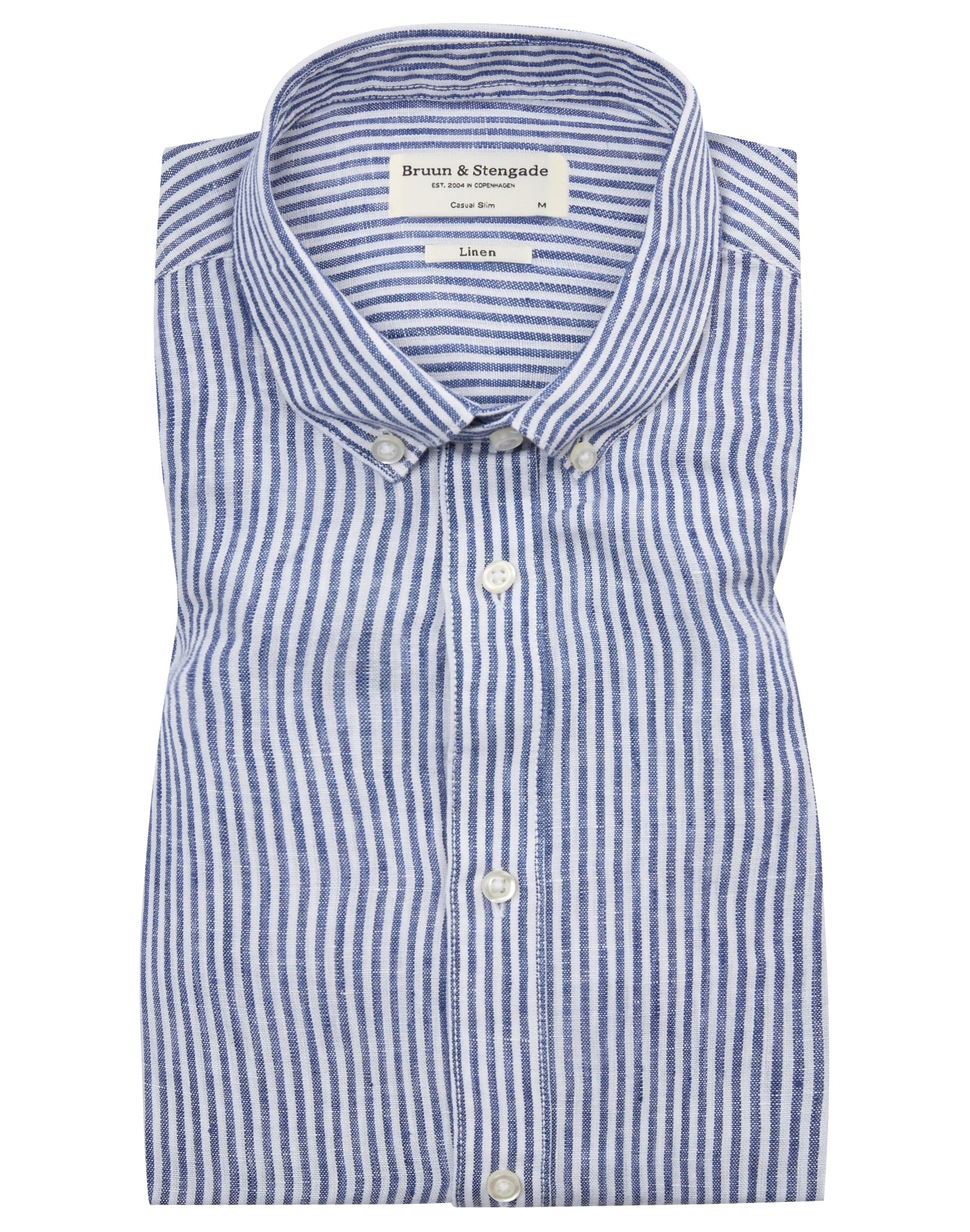 BS Bottas Casual Slim Fit Skjorte - Navy/White