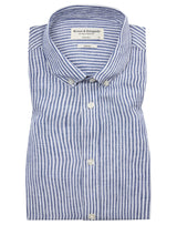 BS Bottas Casual Slim Fit Skjorte - Navy/White