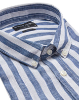 BS Esteban Casual Modern Fit Skjorte - Blue/White