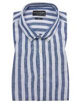 BS Esteban Casual Modern Fit Skjorte - Blue/White