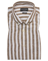 BS Esteban Casual Modern Fit Skjorte - Ochre/White