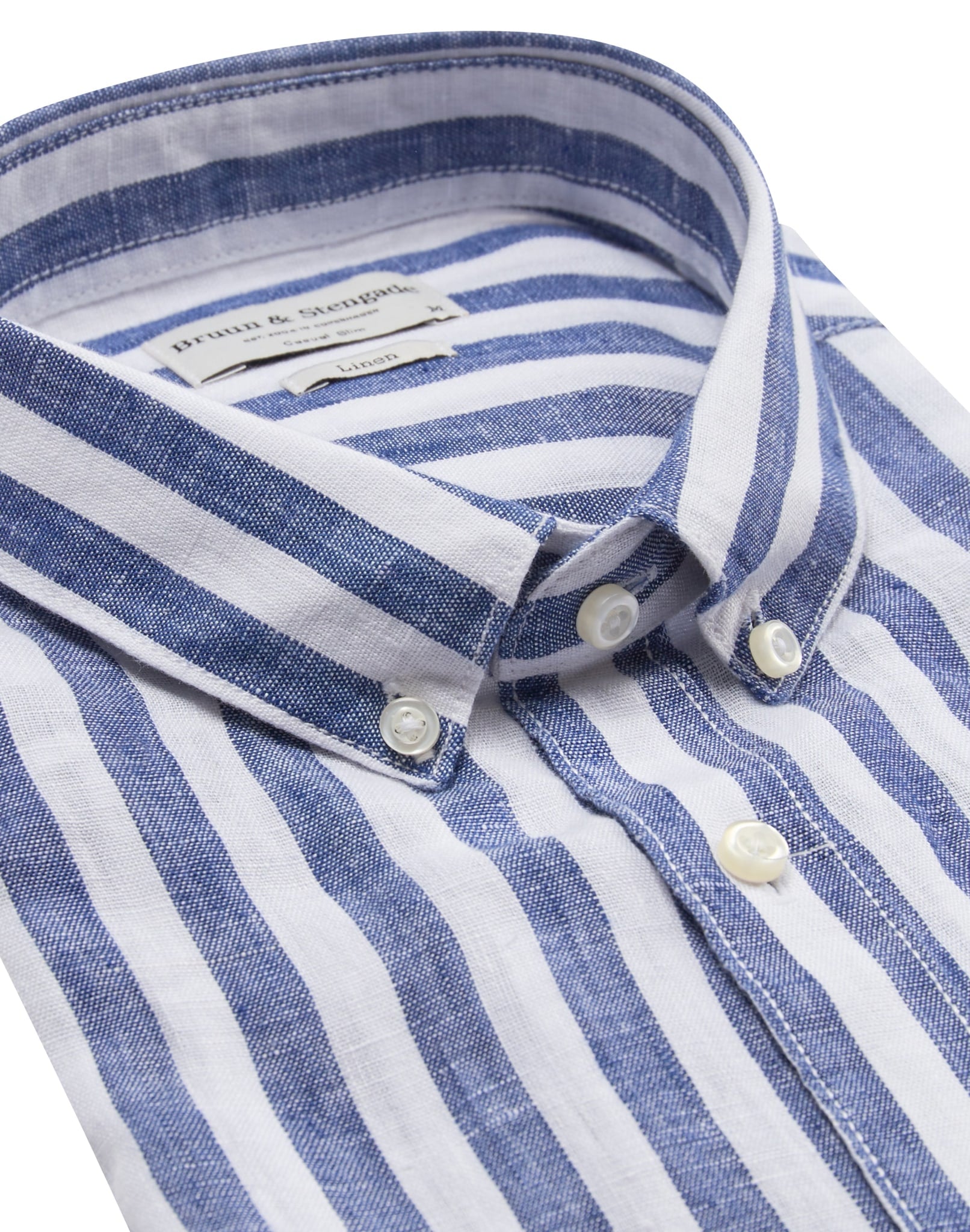 BS Ocon Casual Slim Fit Skjorte - Blue/White