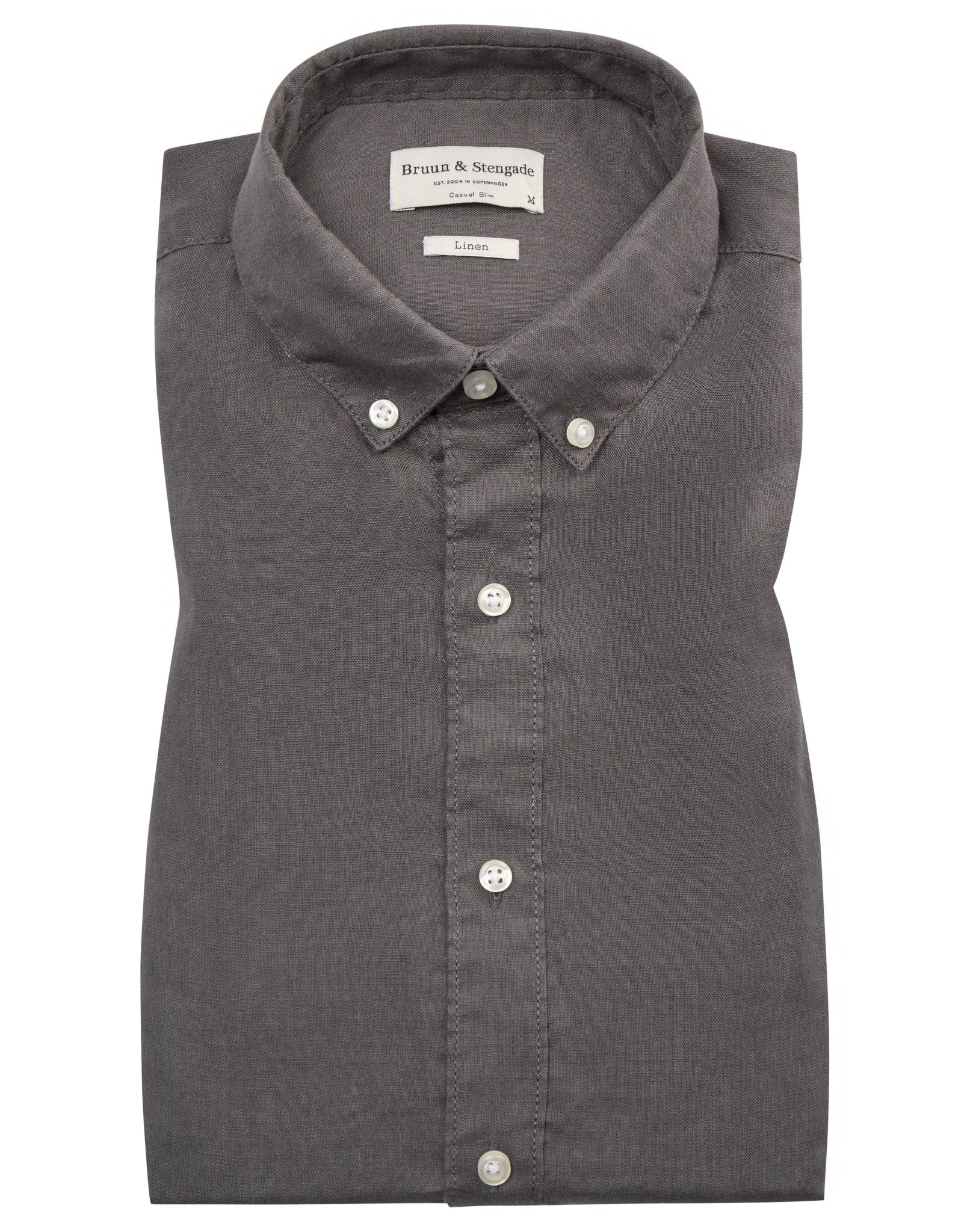BS Sainz Casual Slim Fit Skjorta - Charcoal