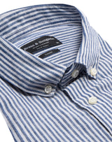 BS Valtteri Casual Modern Fit Skjorte - Navy/White