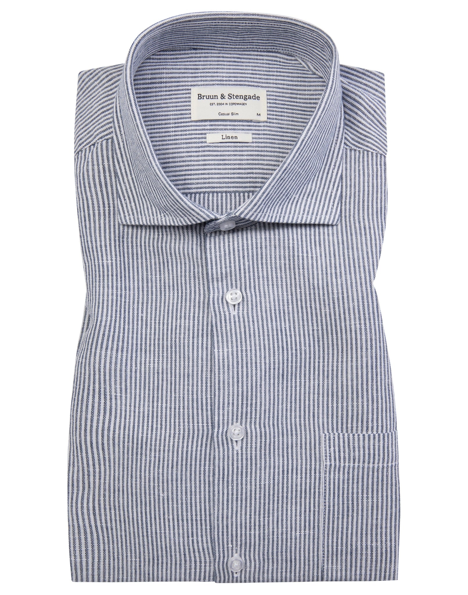 BS Alonso Casual Slim Fit Skjorte - Blue/White
