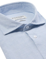 BS Alonso Casual Slim Fit Skjorte - Light Blue/White