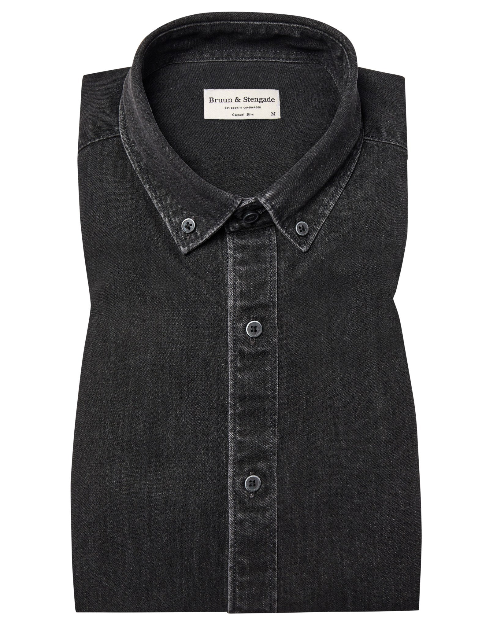 BS Elverum casual slim fit Skjorte - Black