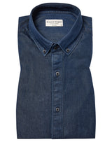 BS Elverum casual slim fit Skjorte - Indigo