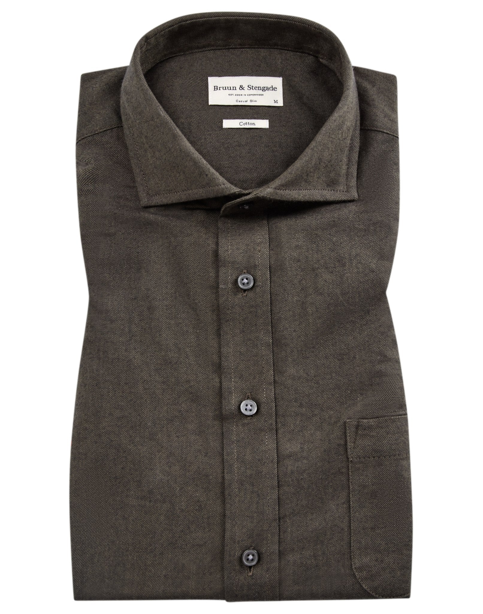 BS Halden casual slim fit Skjorte - Dark Green