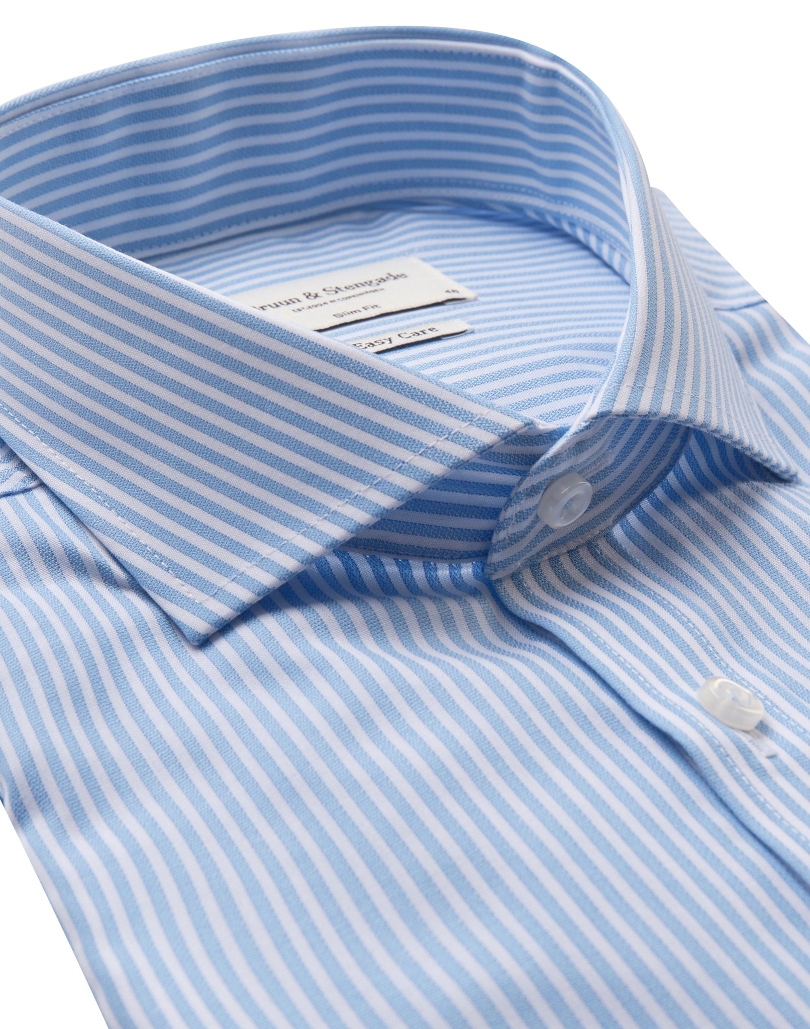 BS Batistuta Slim Fit Skjorte - Light Blue/White