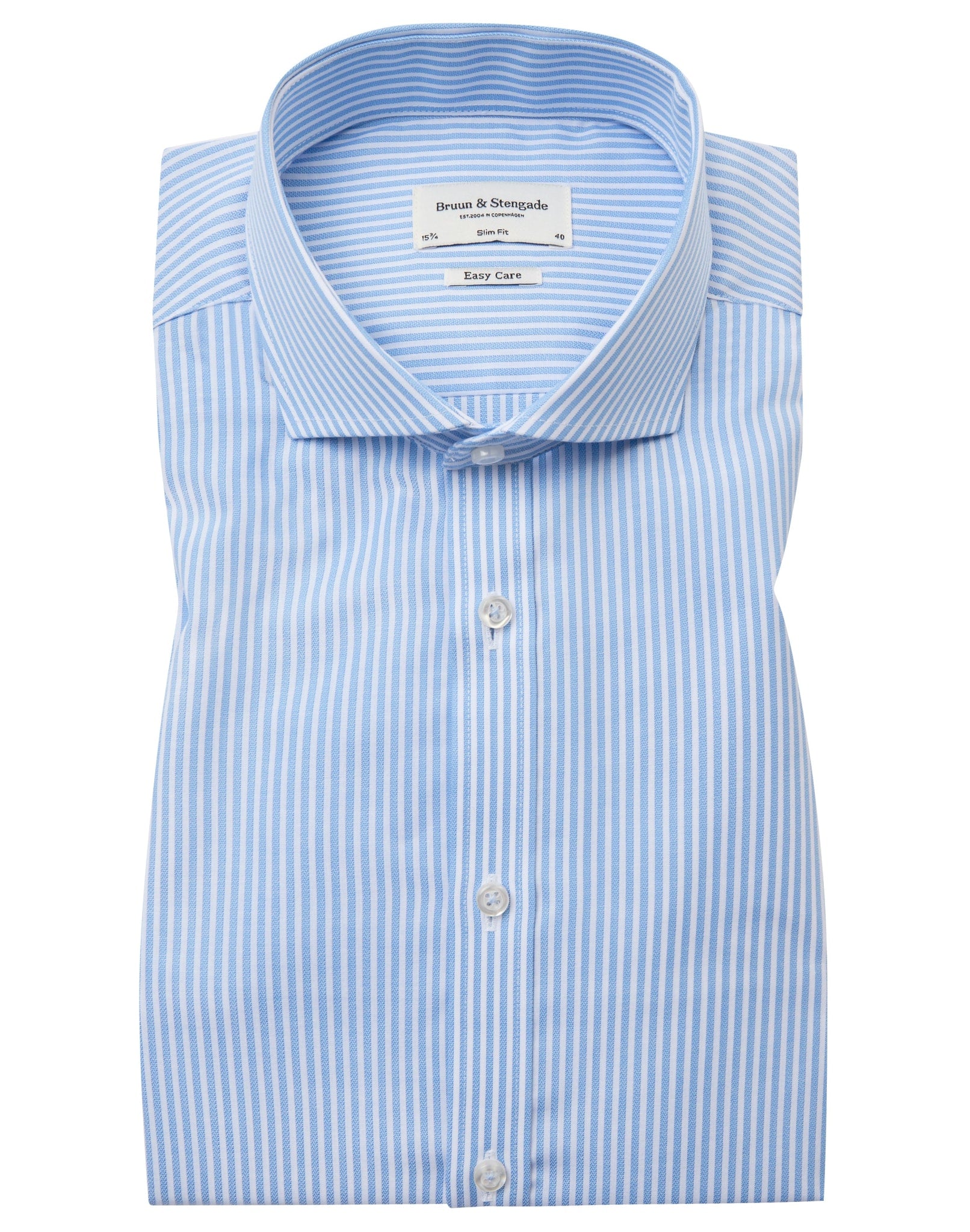 BS Batistuta Slim Fit Skjorte - Light Blue/White