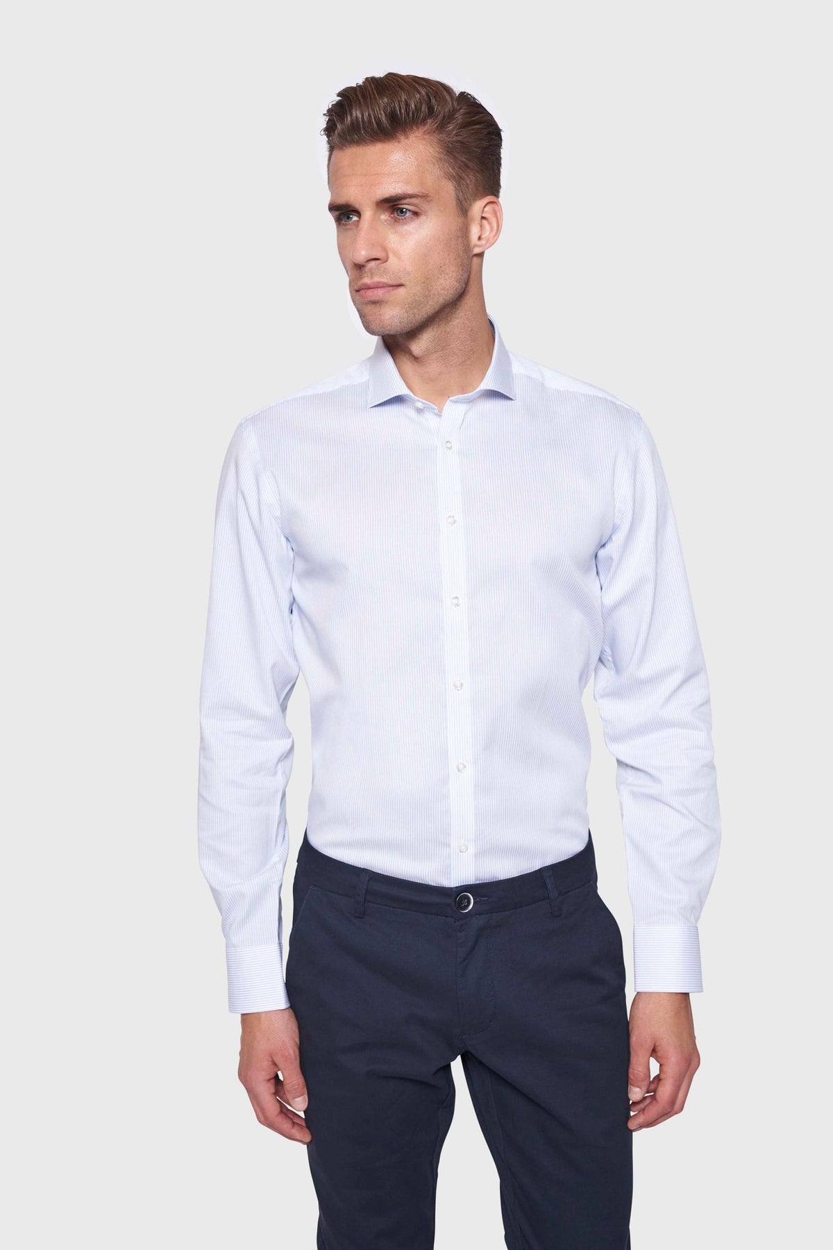 BS Becker Modern Fit Skjorte Light Blue - Light Blue