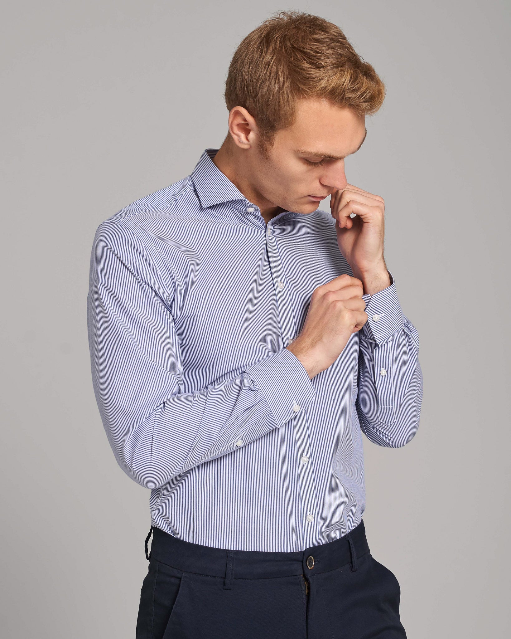 BS Birch Slim Fit Skjorte - Dark Blue