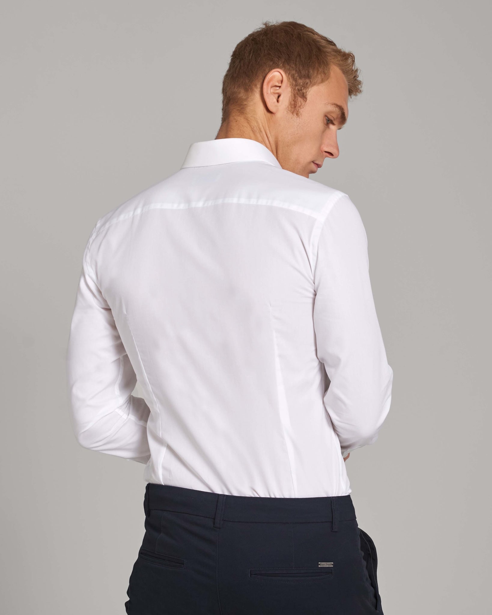 BS Bond Slim Fit Smoking Skjorte Hvid - White