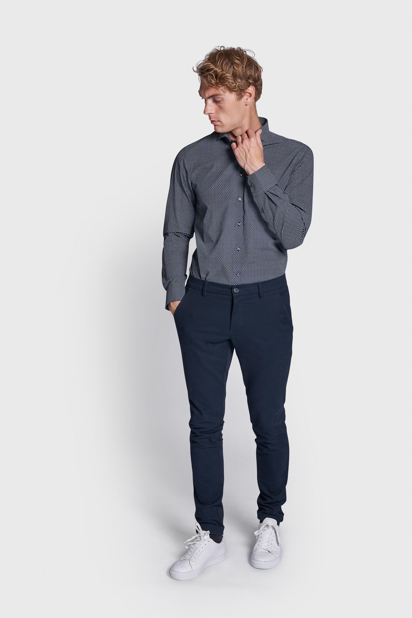 BS Bowen Modern Fit Skjorta - Marinblå