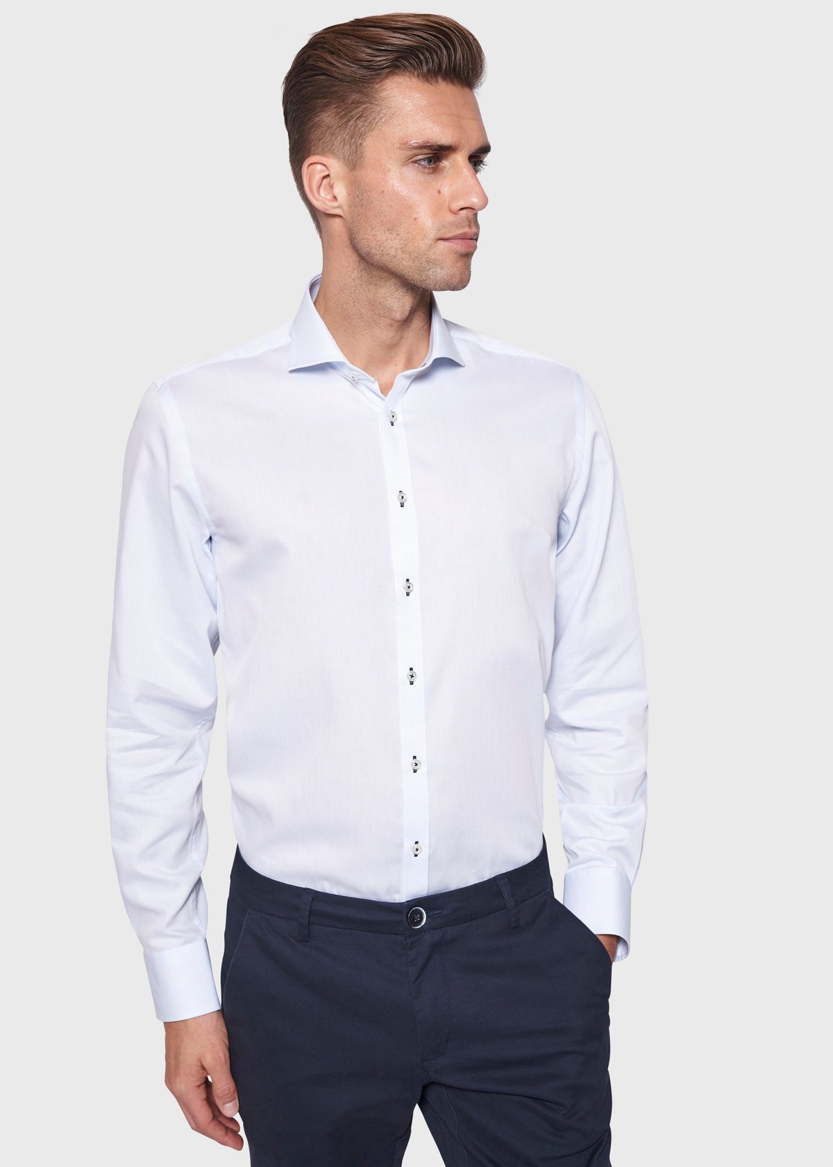 BS Djemba Modern Fit Skjorte Light Blue - Light Blue