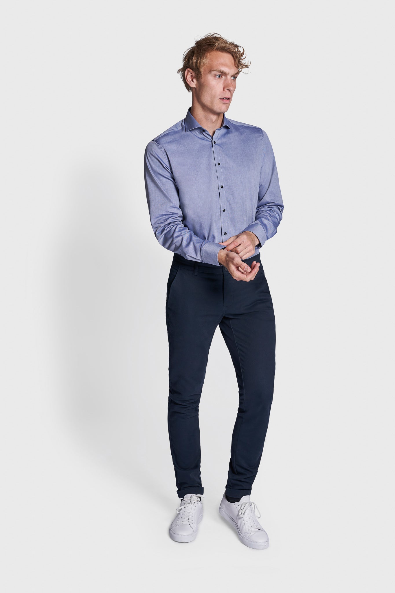 BS Felix Modern Fit Skjorte - Blue
