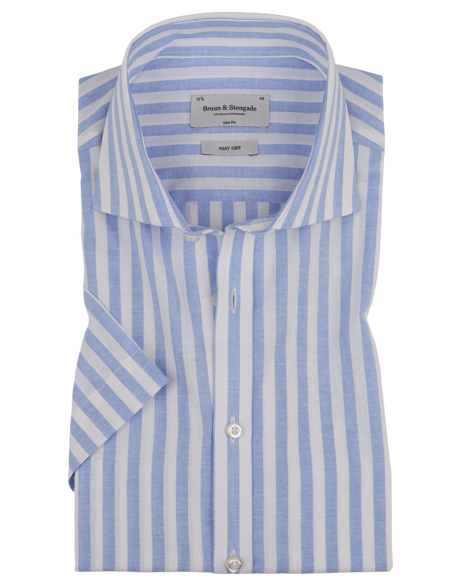 BS Gambino Slim Fit Skjorta - Ljusblå