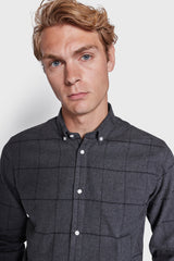 BS Sanneh Casual Modern Fit Skjorte - Dark Grey