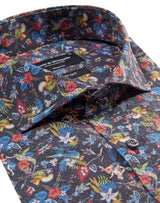 BS Hammerstiff Modern Fit Skjorte - Dark Blue