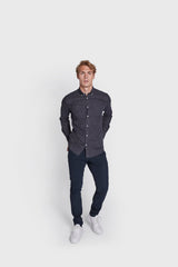 BS Sanneh Casual Modern Fit Skjorte - Thunder