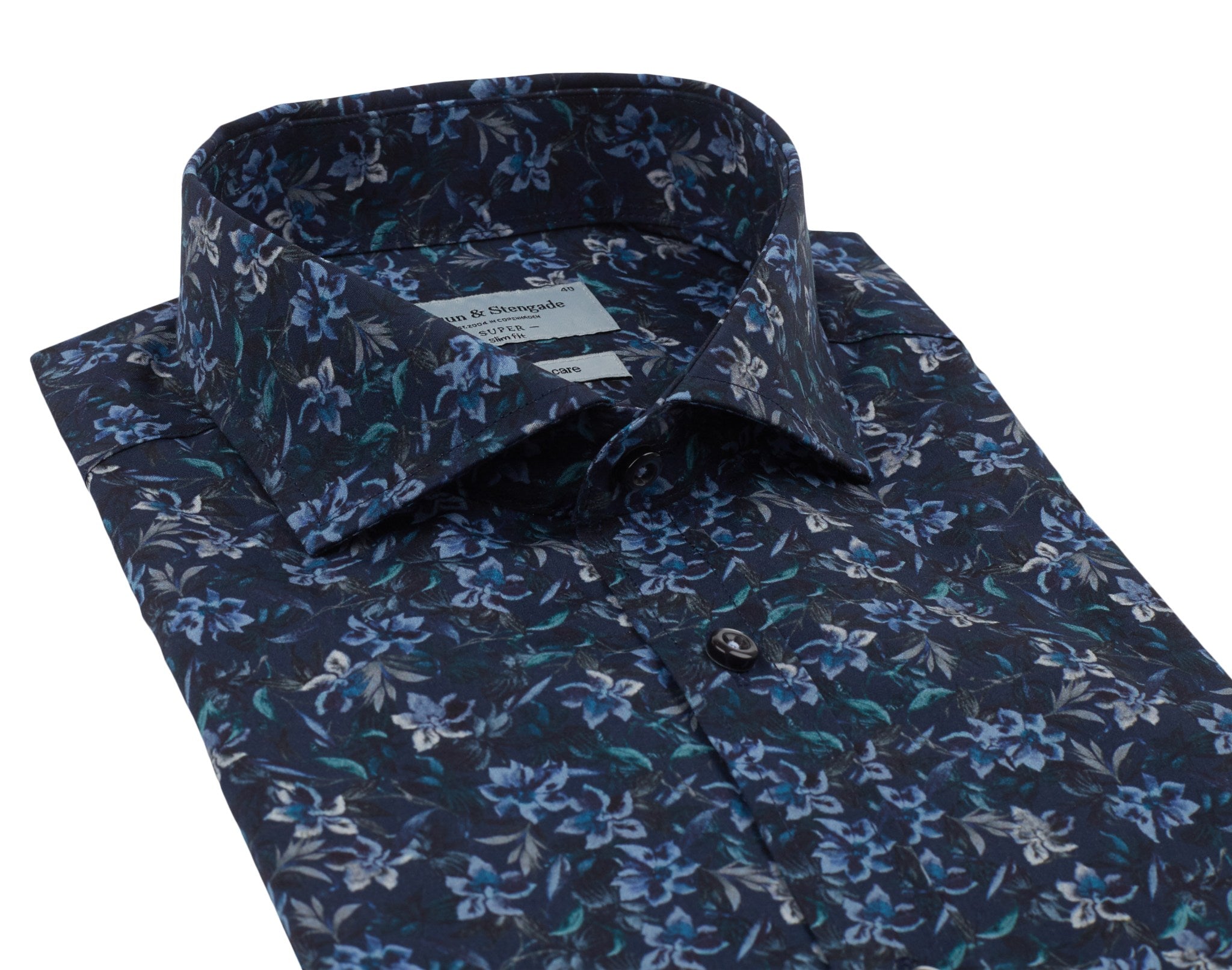 BS Hvam Super Slim Fit Skjorta - Navy
