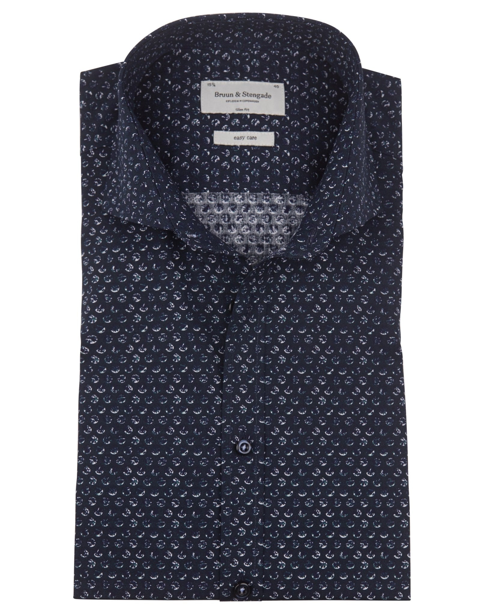 BS Jax Slim Fit Skjorta - Navy