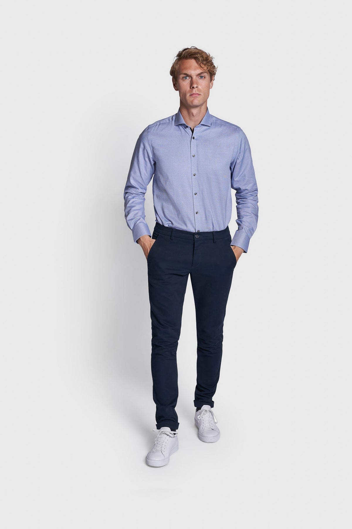 BS Jazo Modern Fit Skjorta - Blå