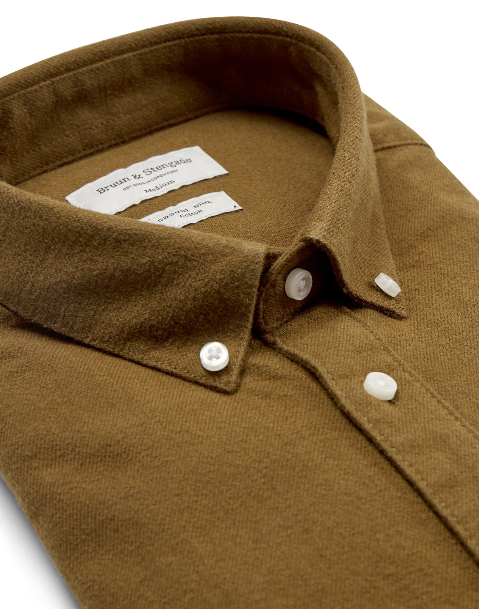 BS Jobe Casual Slim Fit Skjorta - Ockra