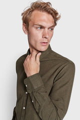 BS Ebruma Casual Modern Fit Skjorte - Green