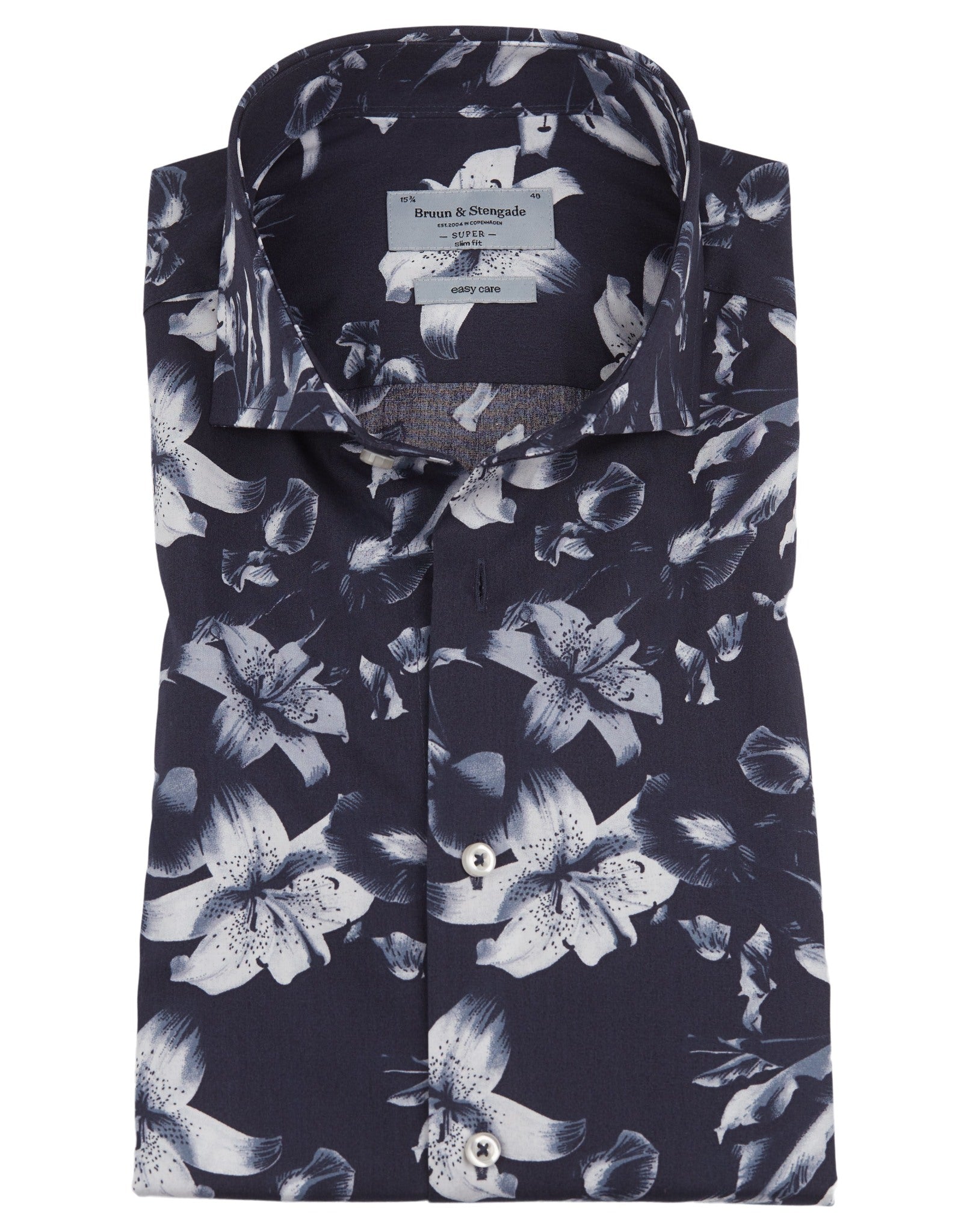 BS Joe Superslim Fit Skjorta - Marinblå