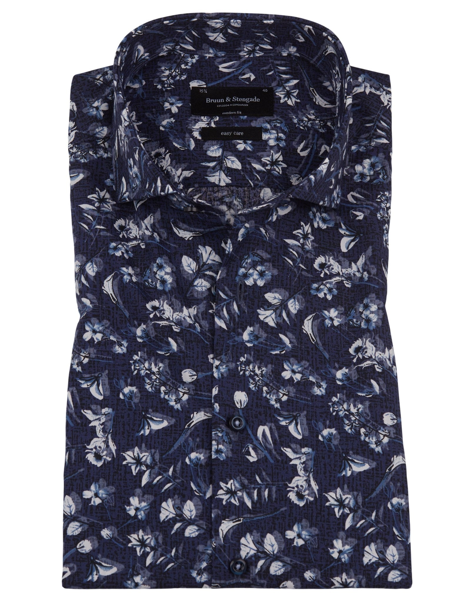 BS Karl Modern Fit Skjorta - Dark Blue
