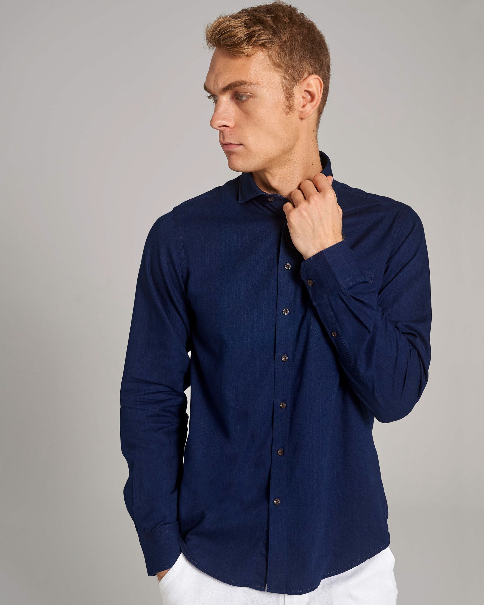 BS Norris Casual Slim Fit Skjorta - Dark indigo