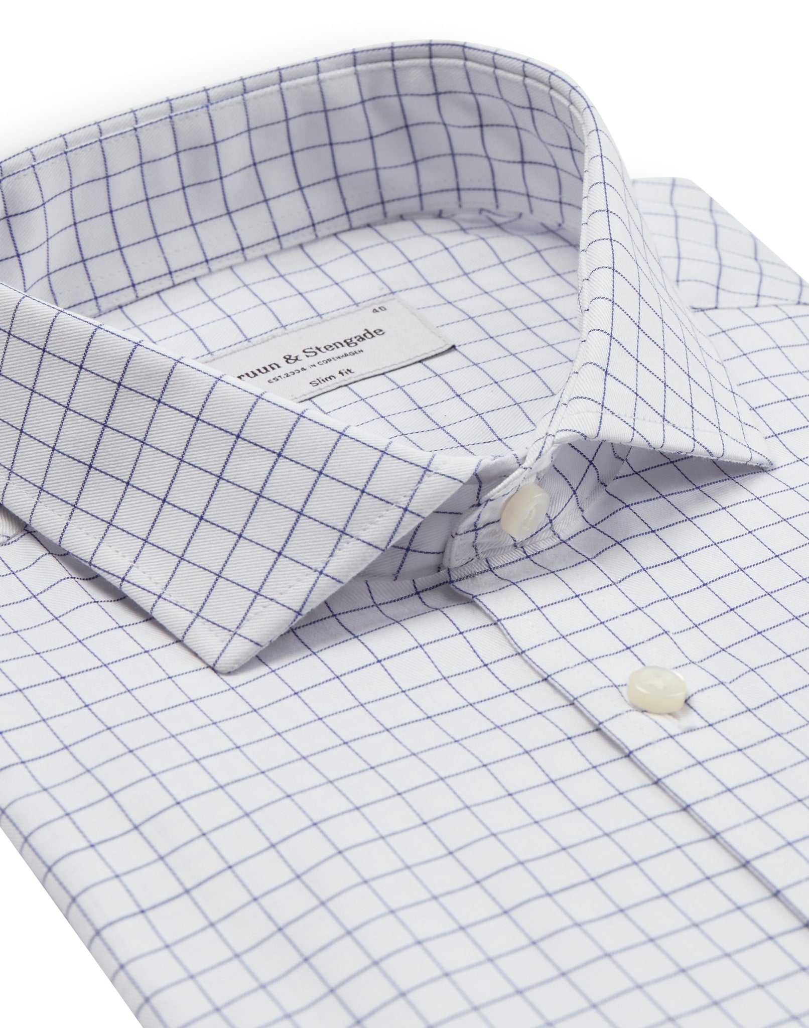 BS Maple Slim Fit Skjorte - White