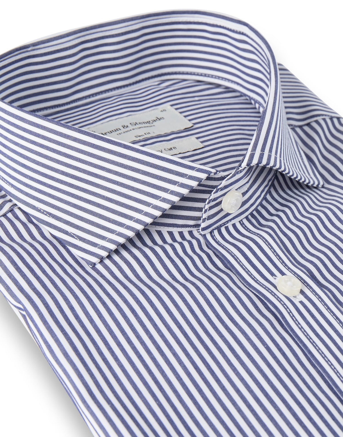 BS Matthew Slim Fit Skjorte Dark Blue - Dark Blue