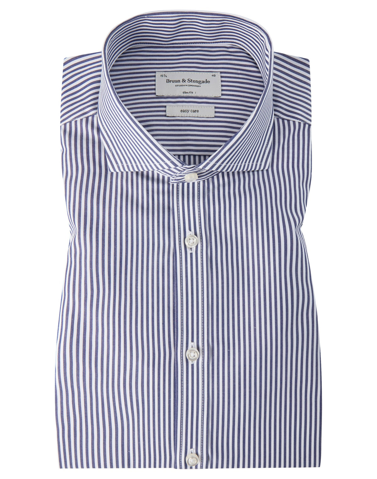 BS Matthew Slim Fit Skjorte Dark Blue - Dark Blue