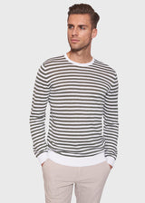 BS Mogensen Regular Fit Strik - Green/White