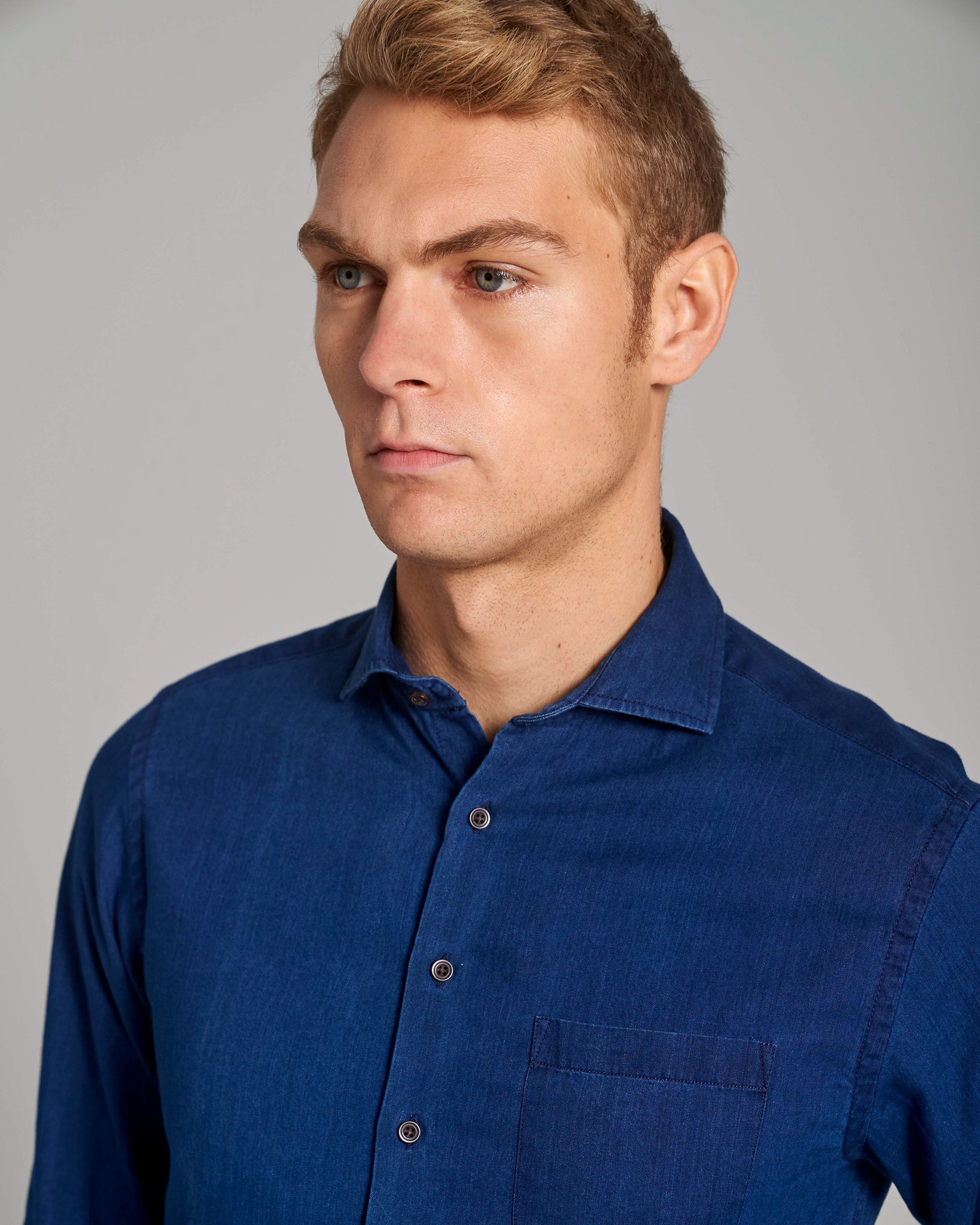 BS Lando Casual Modern Fit Skjorta - Indigo