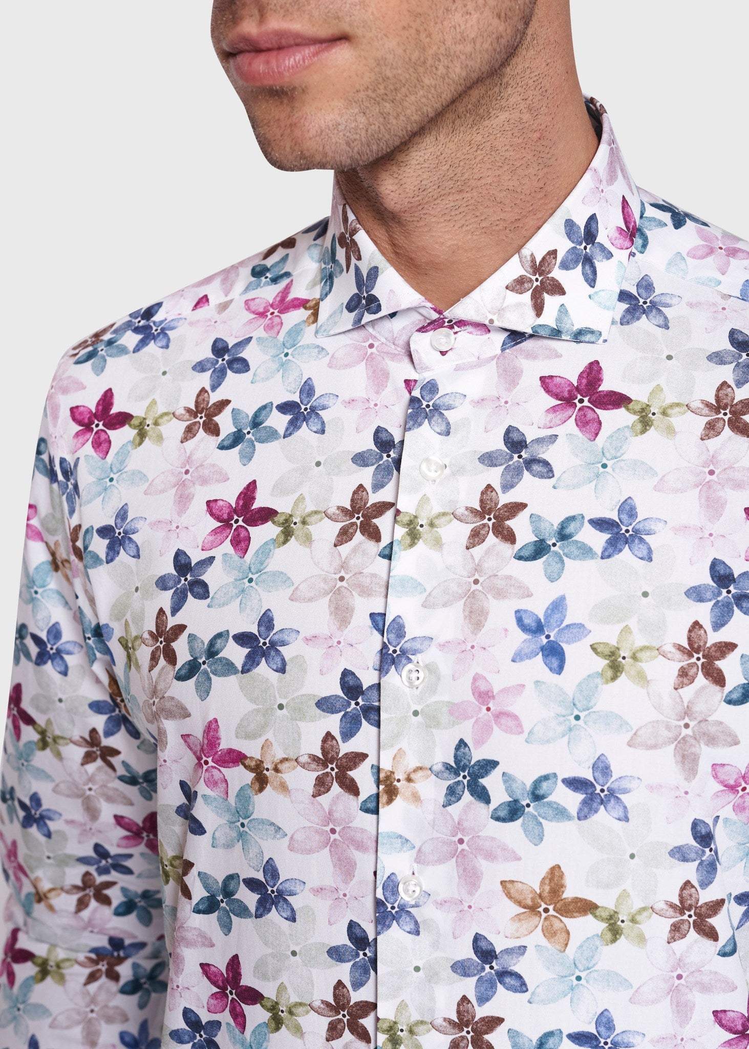 BS Porter Slim Fit Skjorte - White