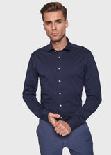 BS Raven Slim Fit Skjorte - Navy